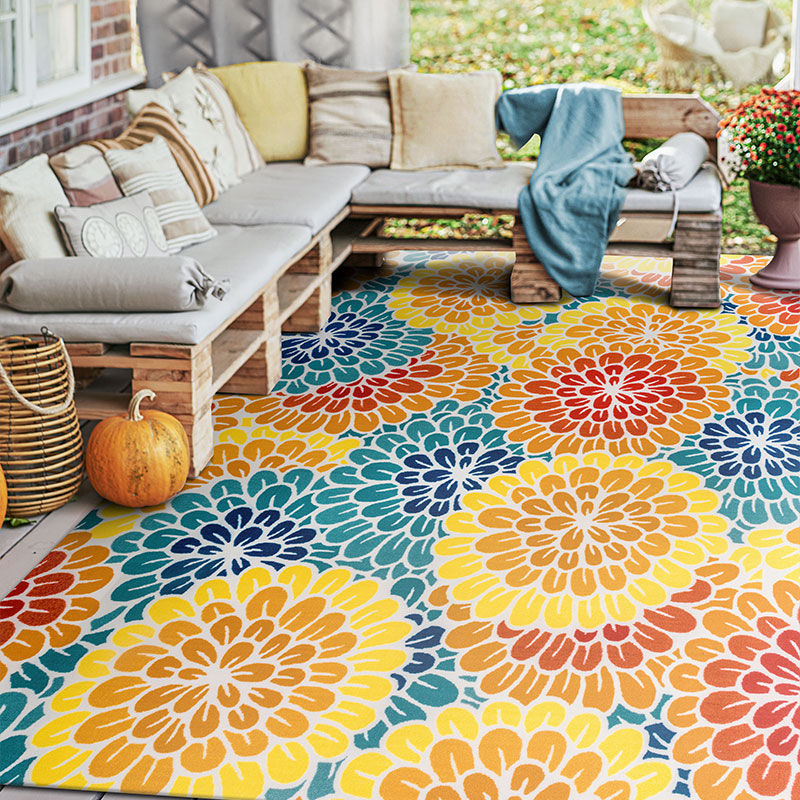 Sunny Outdoor Multicolored Large Area Rug 