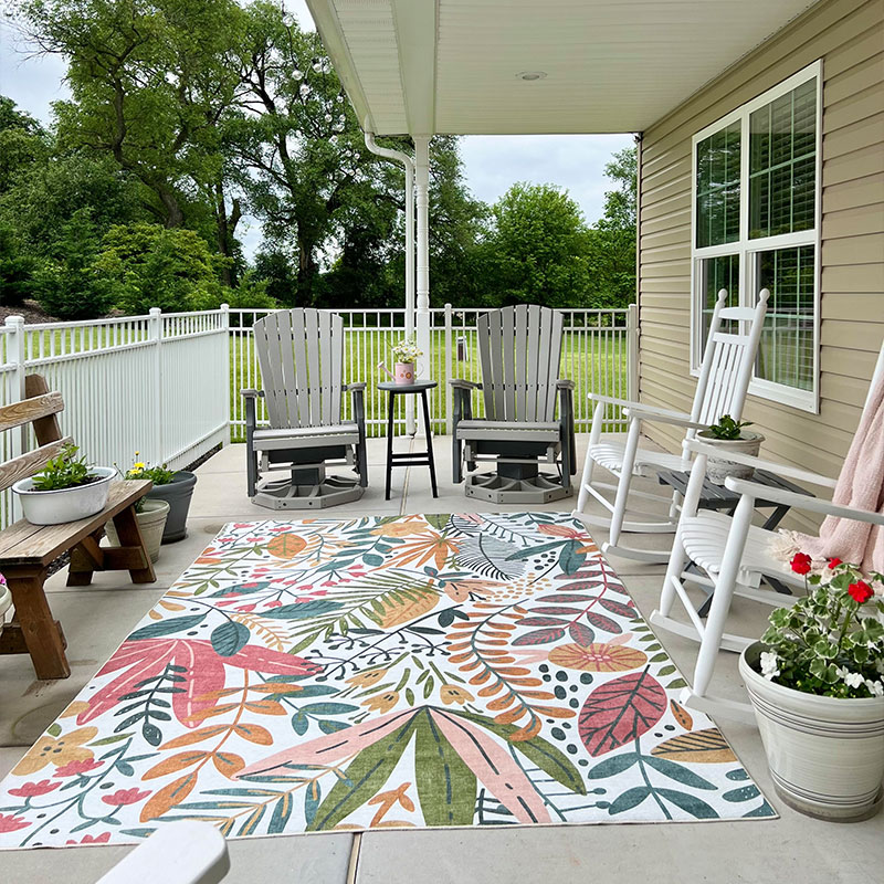 Blossom Outdoor Modern Floral Area Rug