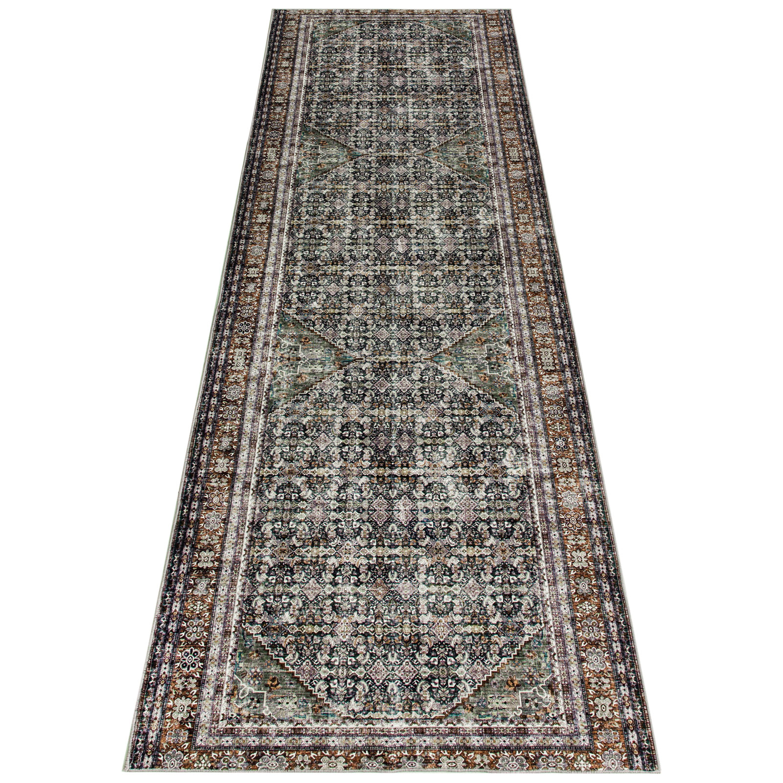 Cynthia Machine Washable Vintage Distressed Soft Foldable Area Rug