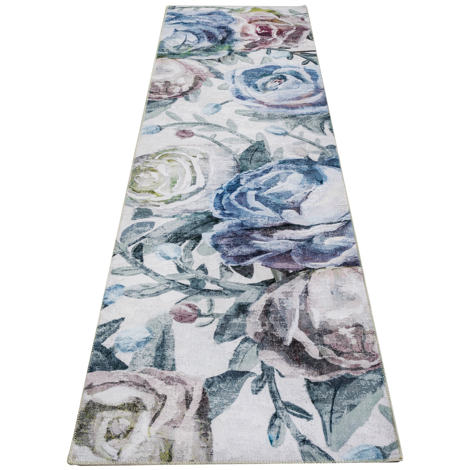 Janisa Machine Washable Modern Floral Non Slip Area Rug