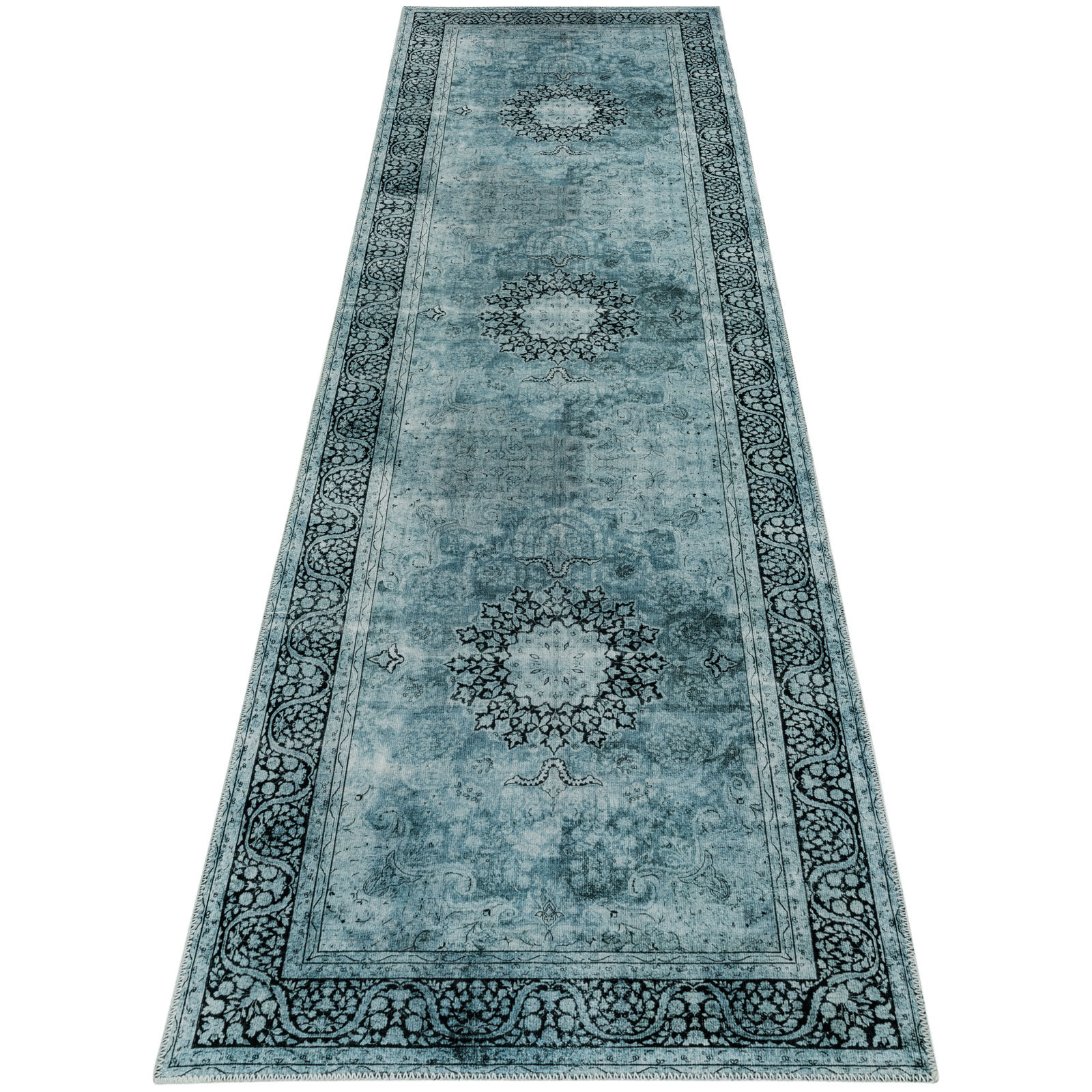 Camellia Machine Washable Vintage Distressed Area Rug