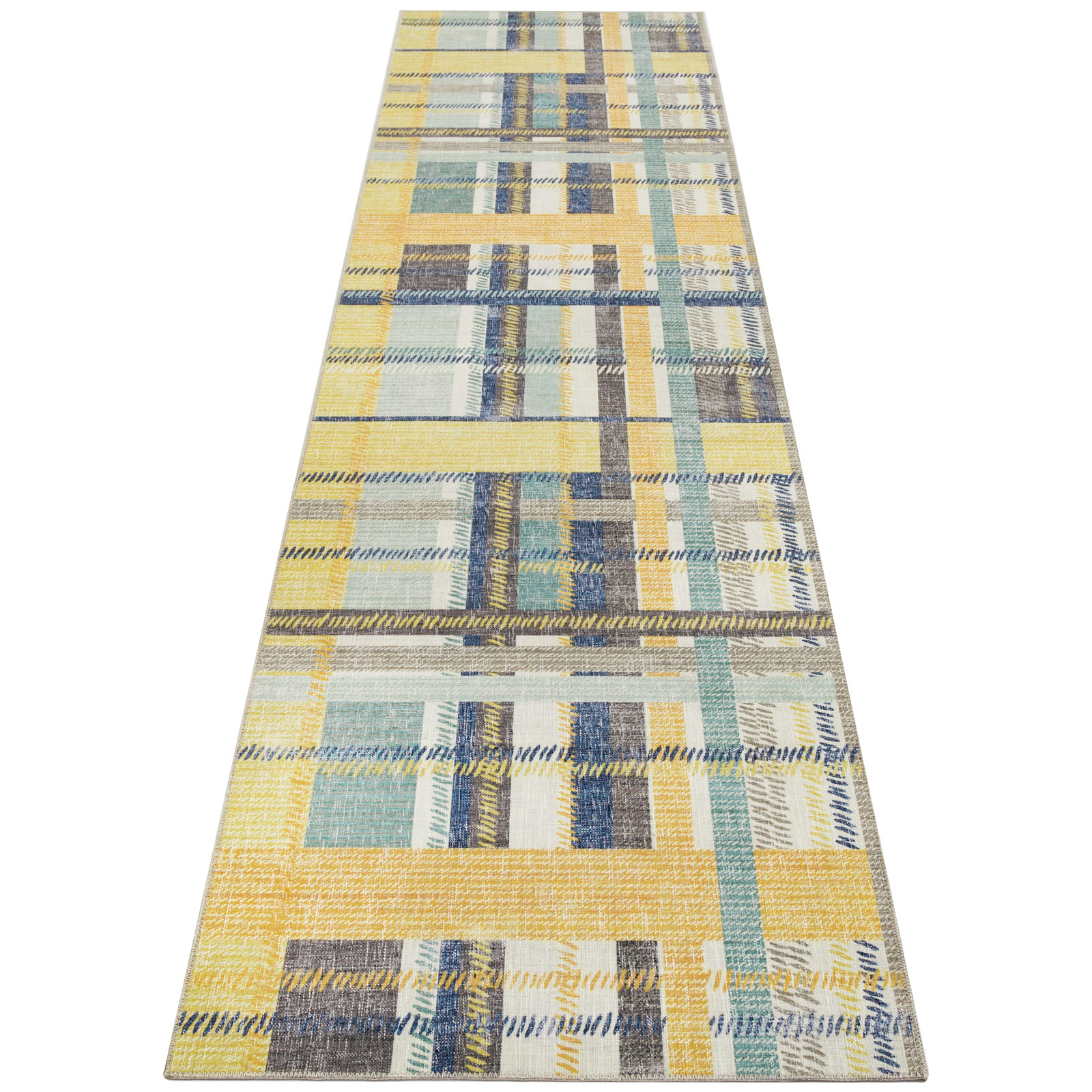 Nicole Machine Washable And Foldable Modern Lattice Area Rug