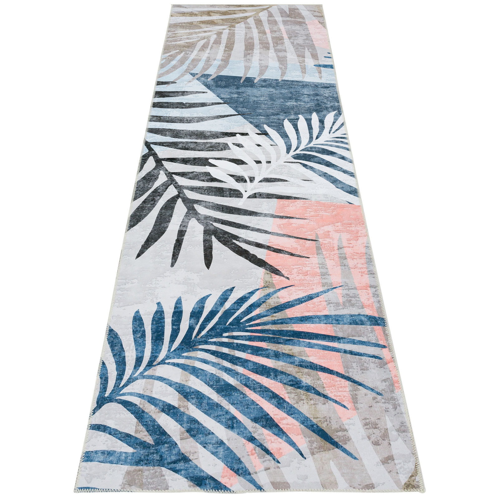 Janisa Machine Washable Modern Floral Non Slip Area Rug