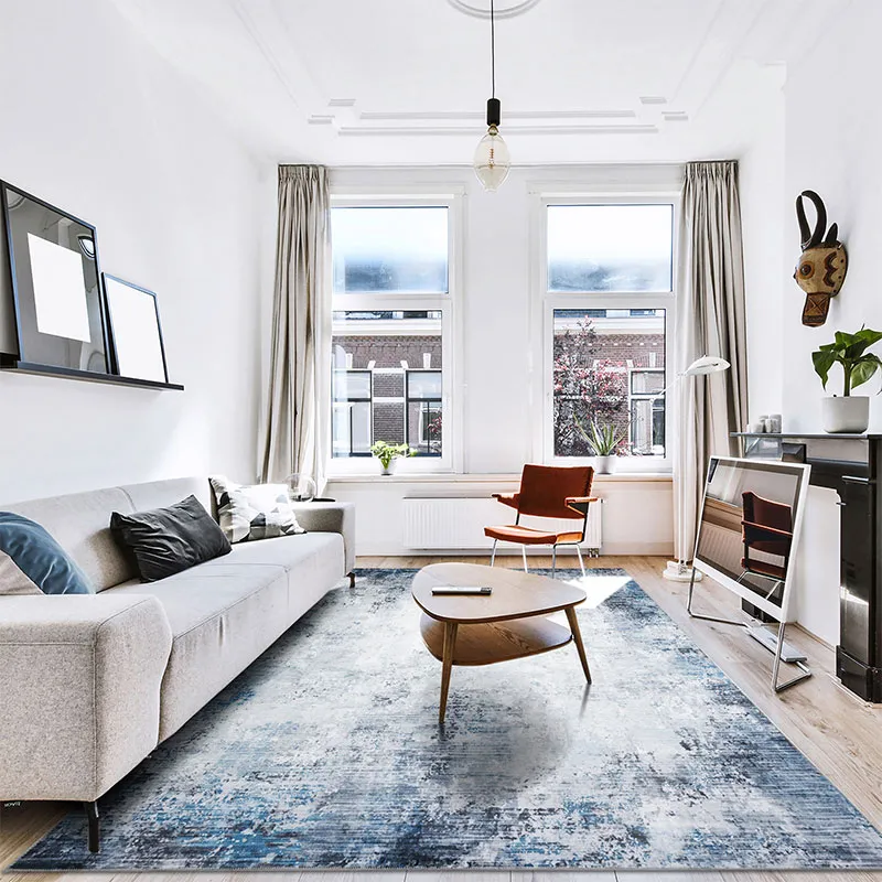 Machine Washable Modern Abstract  Area Rug 