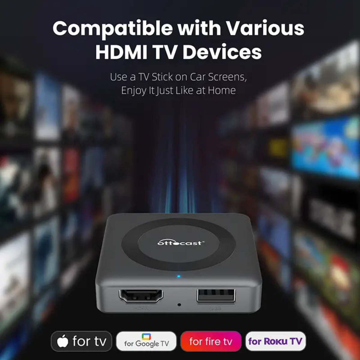 Car TV Mate Ⅲ - HDMl Multimedia & Wireless CarPlay/Android Auto Adapter