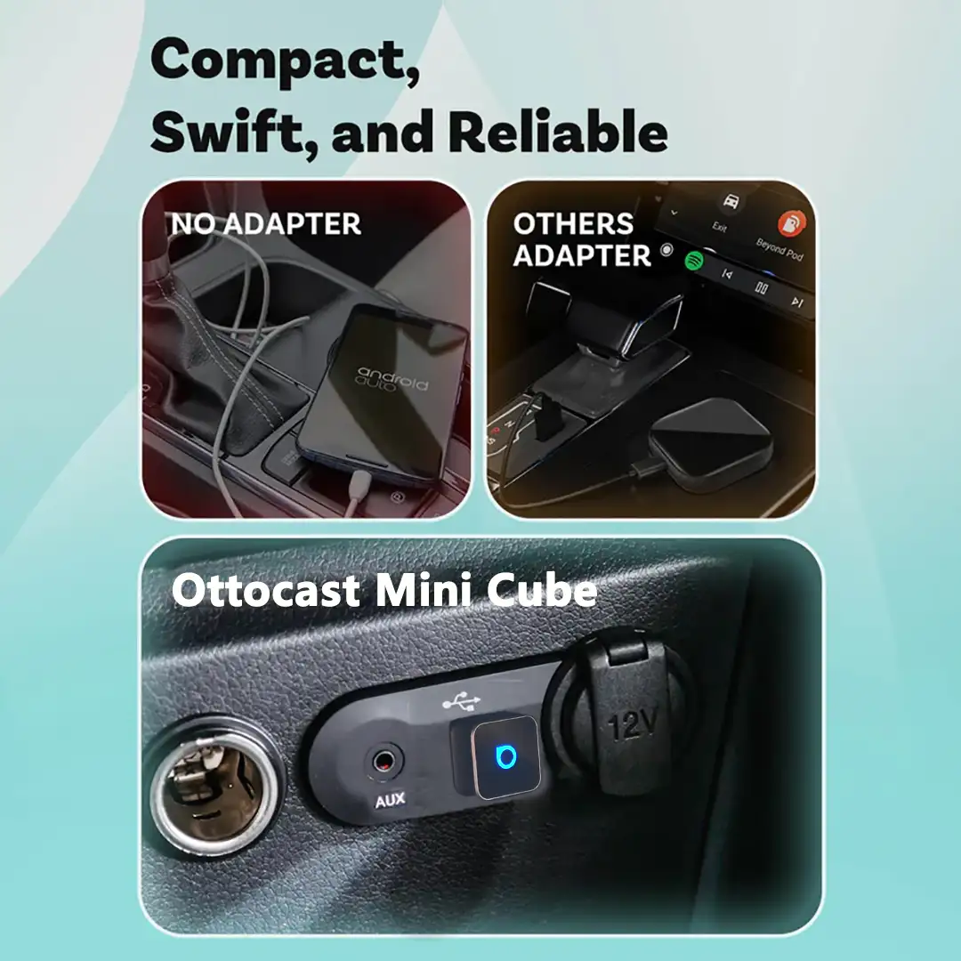 Ottocast Mini Cube wireless CarPlay Android Auto Adapter