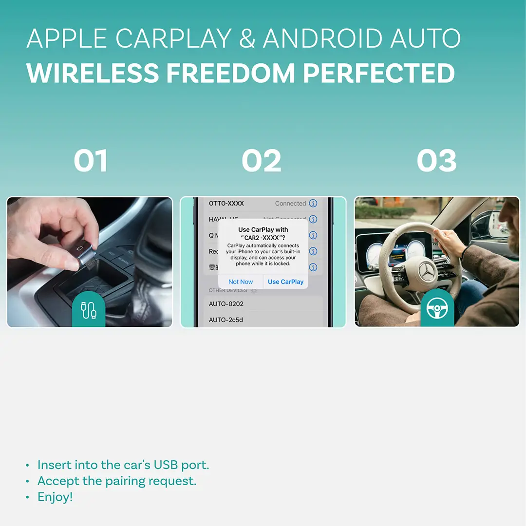 Ottocast Mini 3.0 CarPlay Cube