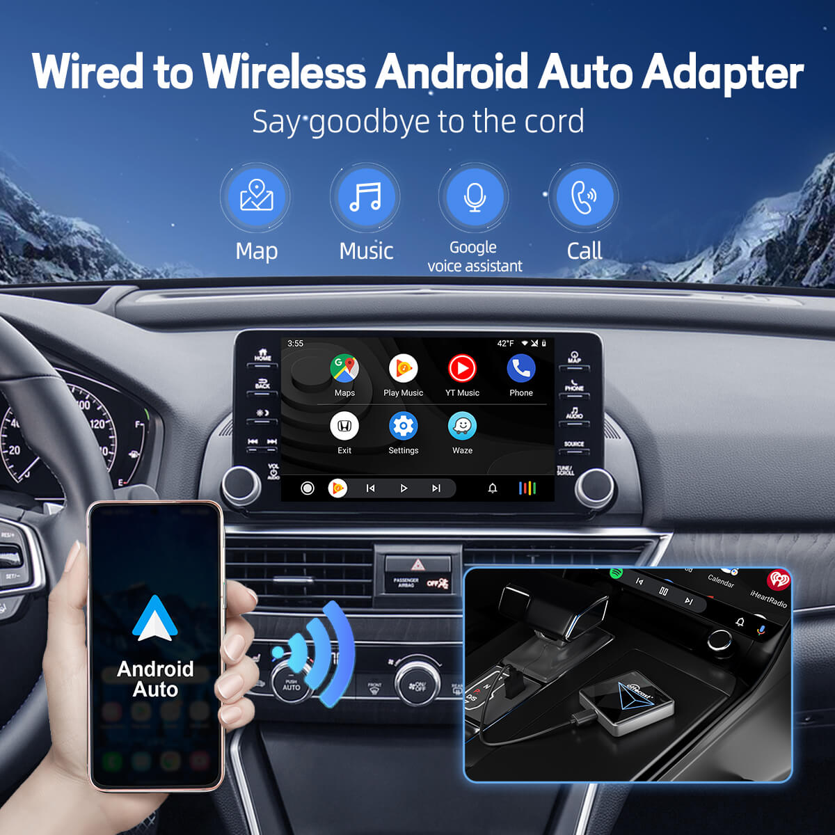 (Free Shipping Limited $60 Off) GEN2 CarPlay/Android Auto Wireless Adapter
