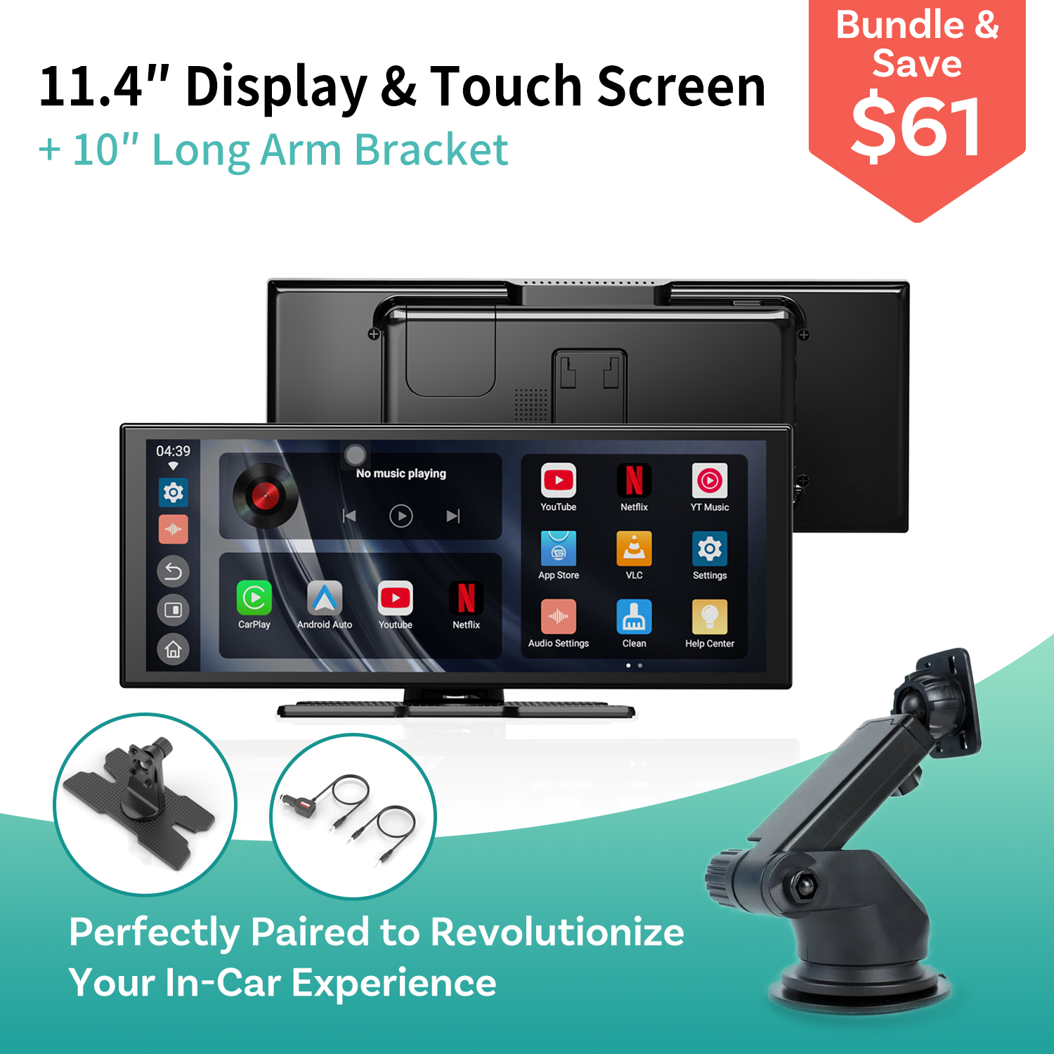 ScreenFlow Portable Car Display Screen