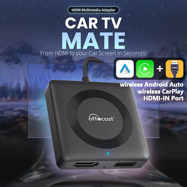 (🕊️Early Bird Offer $50 Off) Car TV Mate Ⅲ - HDMl Multimedia & Wireless CarPlay Adapter