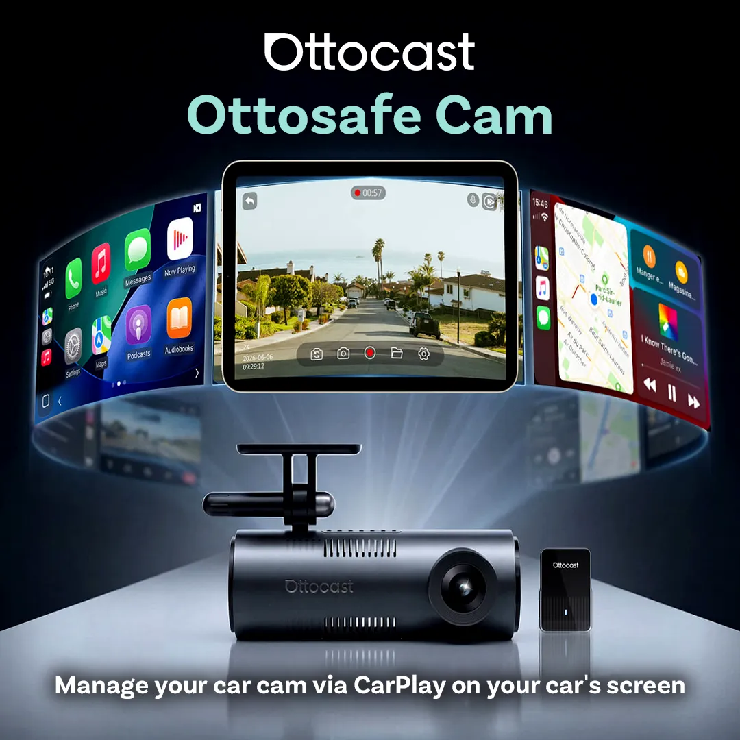 Ottosafe Cam® CarPlay Dash Cam Rear Cam 3-in-1 Set
