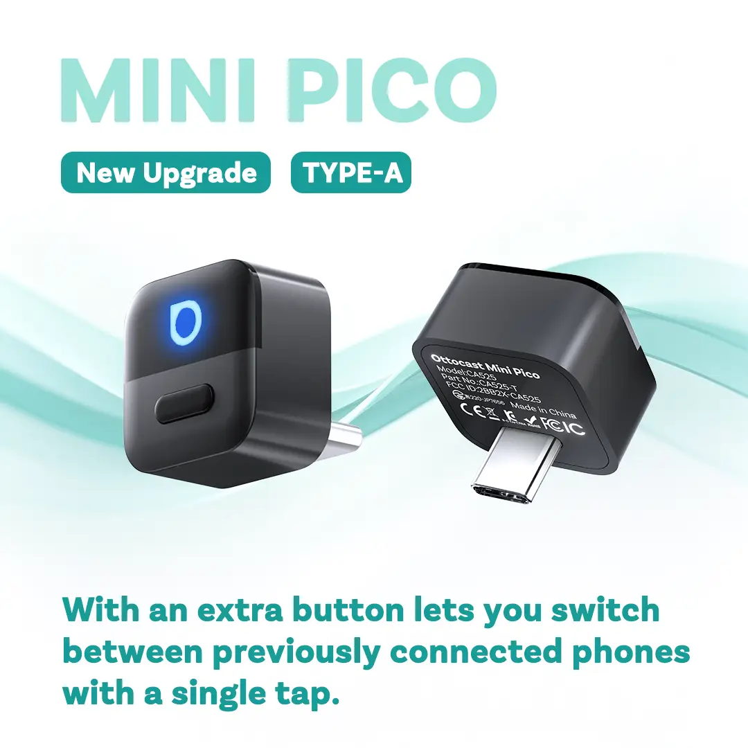 Ottocast Mini 3.0 Ultra Cube wireless CarPlay Android Auto Adapter