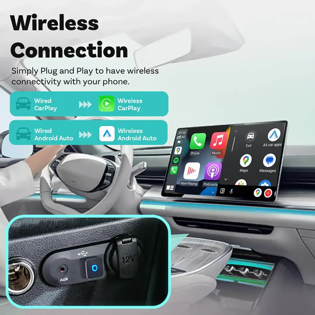 Ottocast Mini 3.0 Ultra Cube wireless CarPlay Android Auto Adapter ...