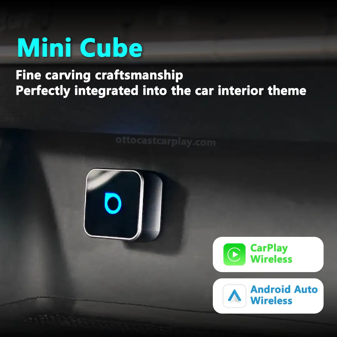 Ottocast Mini Cube wireless CarPlay Android Auto Adapter