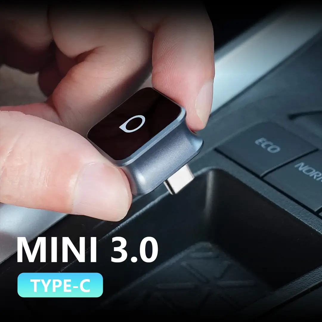Ottocast Mini Slim 2026 – Adattatore Wireless CarPlay E Android Auto, USB-C Plug&Play, Design Compatto A Cubo