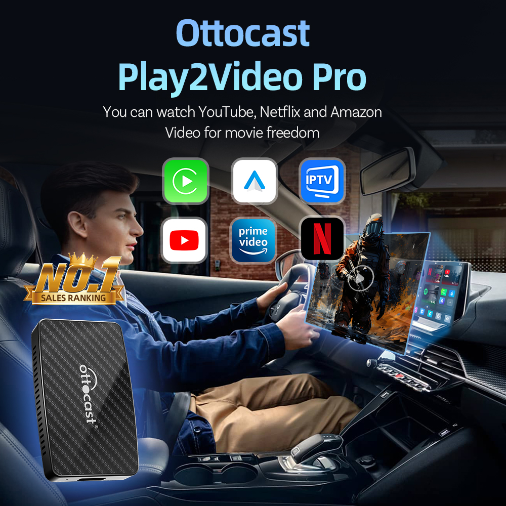 Play2Video Pro | Netflix YouTube IPTV Wireless CarPlay/ Android Auto Car Box