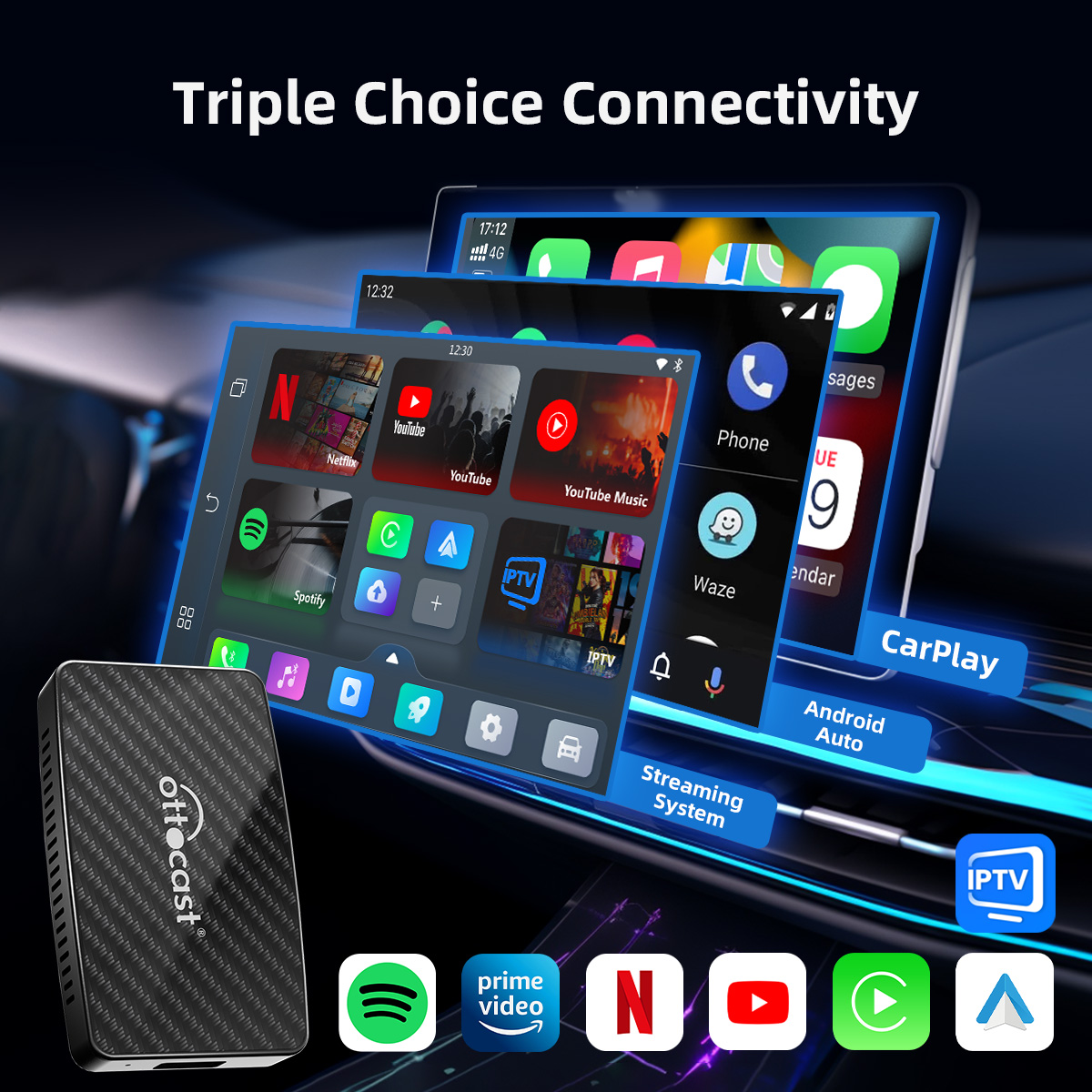 Play2Video Pro | Netflix YouTube IPTV Wireless CarPlay/ Android Auto Car Box