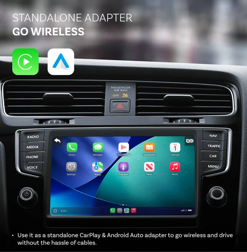 CABIN CARE Wireeless CarPlay Adapter with Real Seat monitor