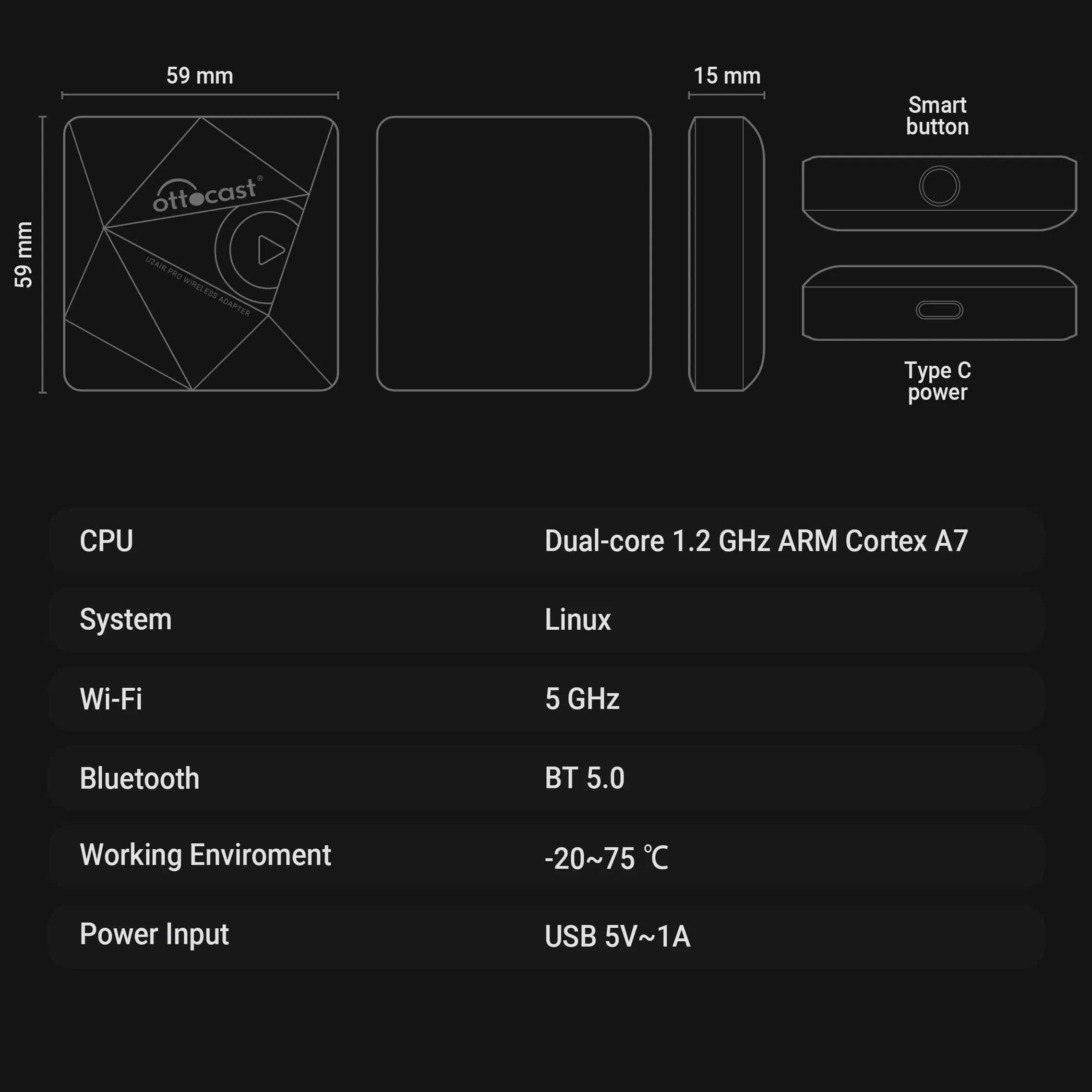(💥Limited Holiday Sales $60 Off) 2023 U2AIR Pro GEN2 CarPlay Wireless Adapter 