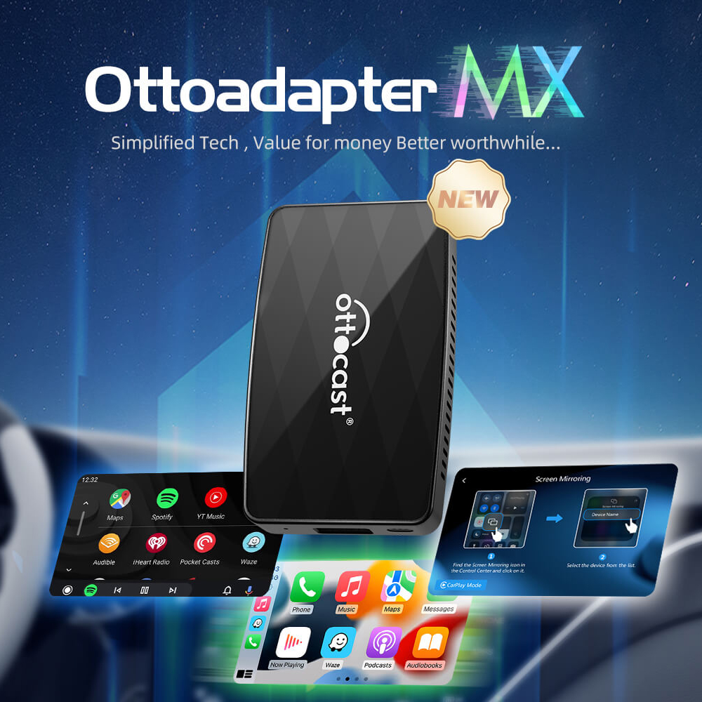 (🕊️Early Bird Sale $40 Off) 2024 Ottoadapter MX Wireless CarPlay/ Android Auto/ AirPlay adapter