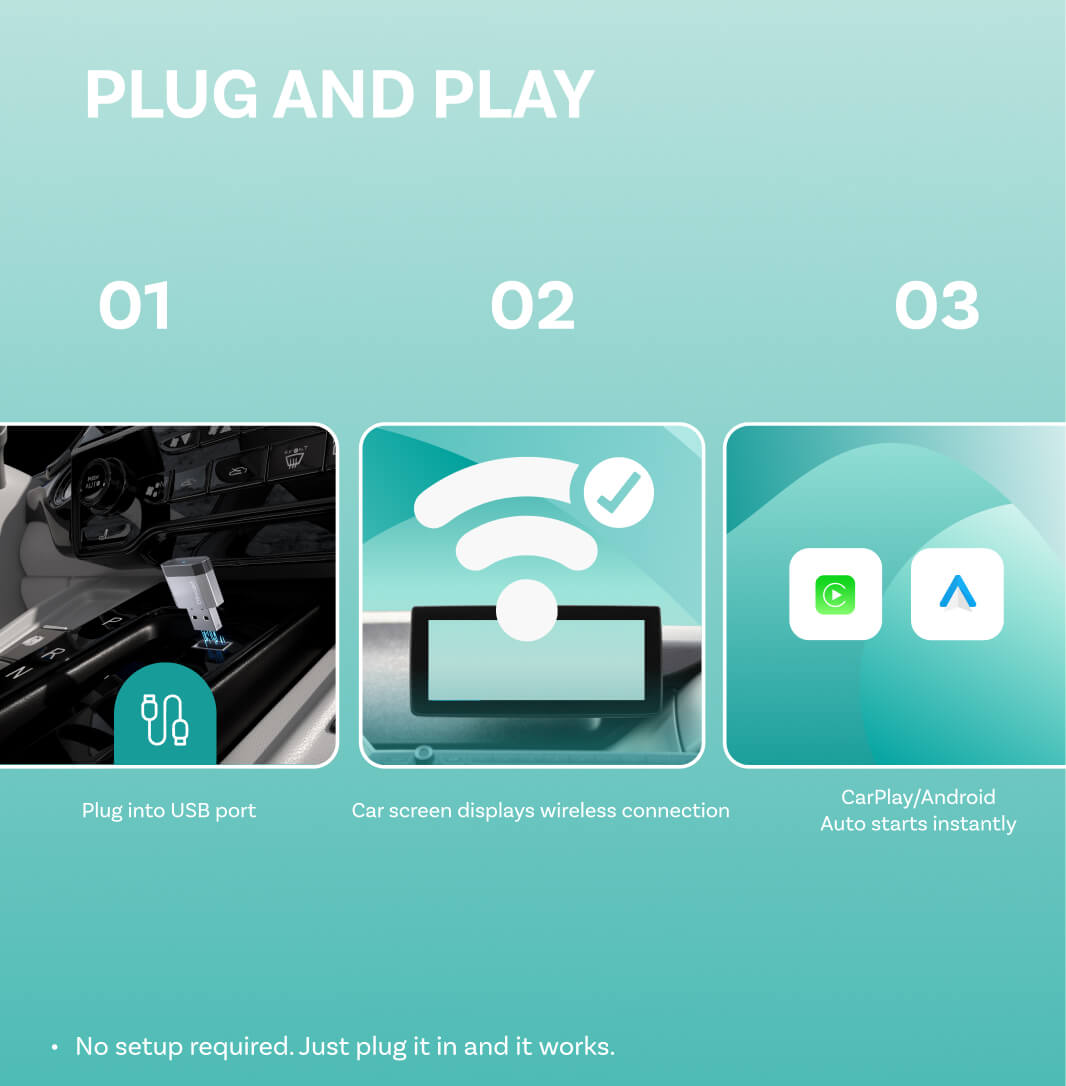 Ottocast Mini AURA Wireless CarPlay/Android Auto Adapter