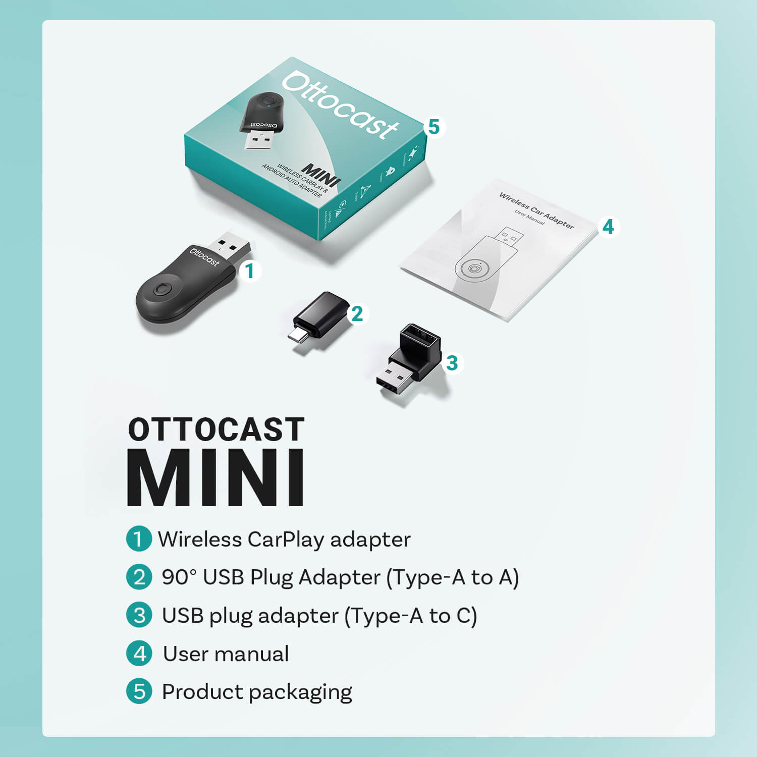 Mini Wireless CarPlay/Android Auto Adapter