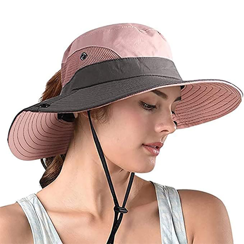 Gorras para mujer, Protección UV, ala ancha de algodón, adecuada para exteriores, senderismo, montañismo, etc.
