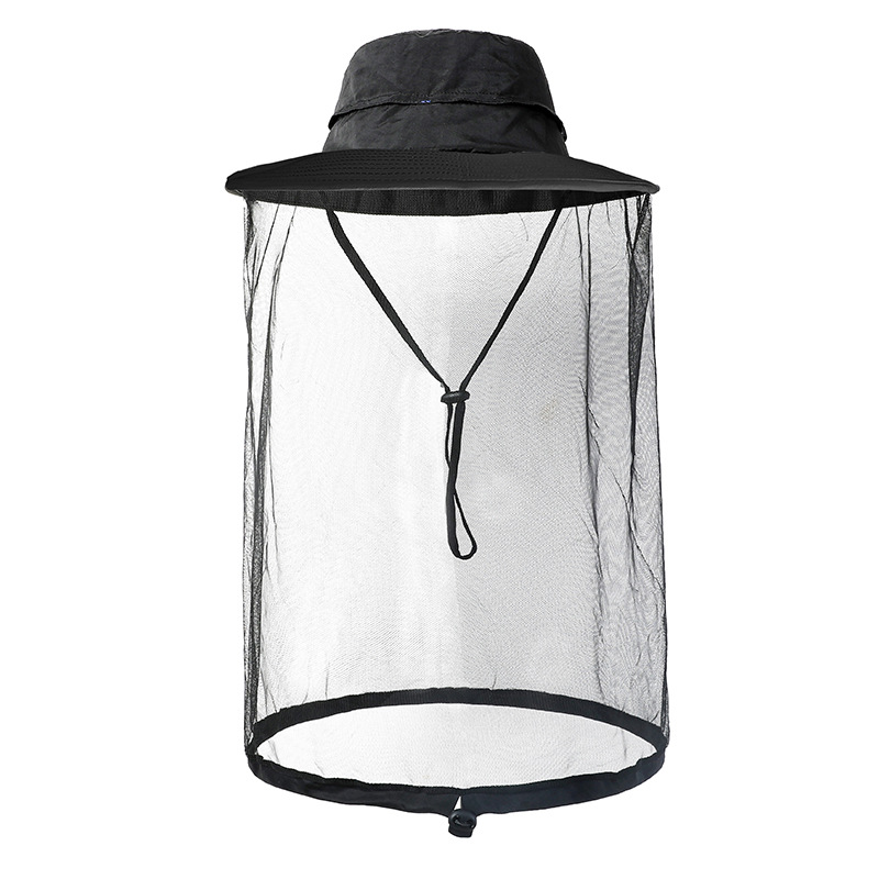Sombrero para el sol, protección UV UPF50+ sombrero de pescador, sombrero de pesca multiusos transpirable de ala ancha con velo y mosquitera, protector de cuello al aire libre