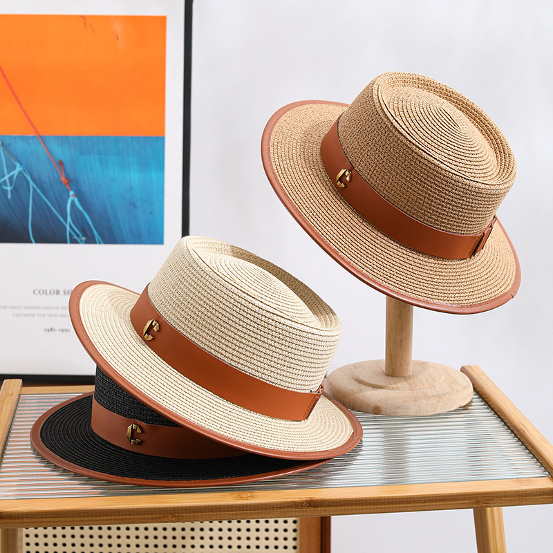 Wide Classic Summer Boater Hat