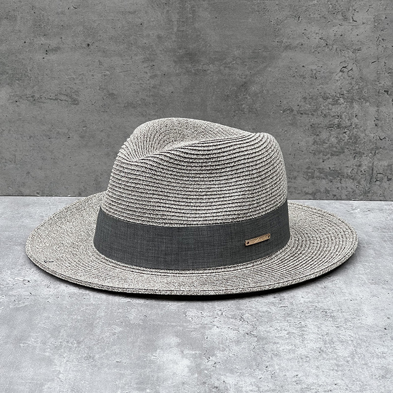 Panamanian melange straw jazz hat