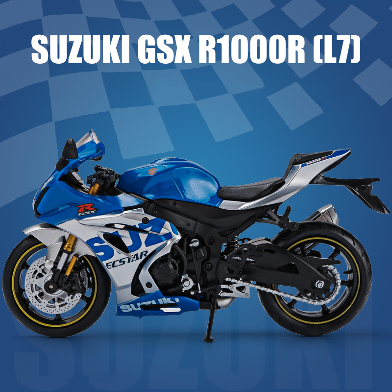 1:12 Scale Suzuki GSX-R1000 Motorcycle Model