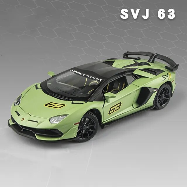 1:24 Lamborghinis Aventador SVJ63 Alloy Model