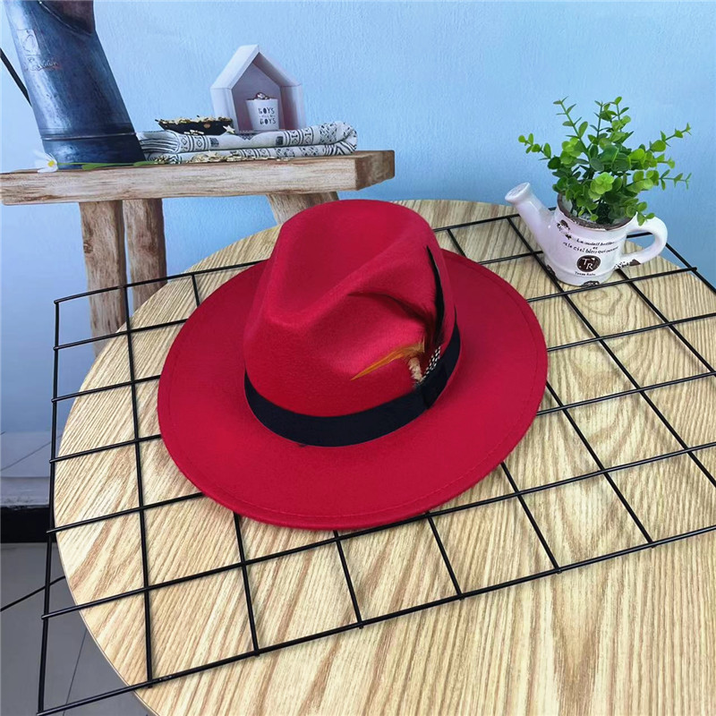 Reynold Gentleman Fedora Hat - Red