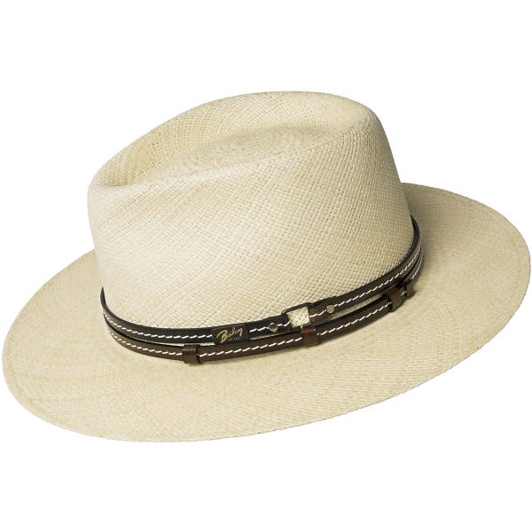 Brisa Weave Genuine Panama hat-MORDEN-2-tone leather band[BUY 2 FREE SHIPPING & BOX PACKING]