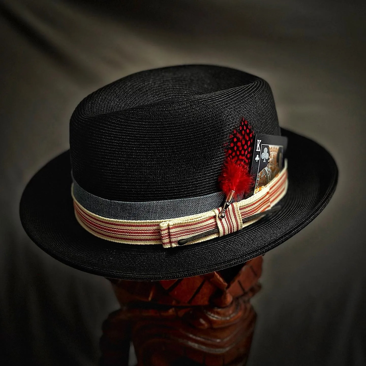 Straw Fedora-Black Elements