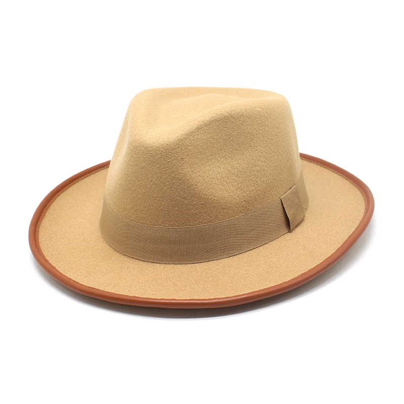 Vintage Lightning Fedora Firm Wool Felt Panama Hat [Fast shipping and box packing]