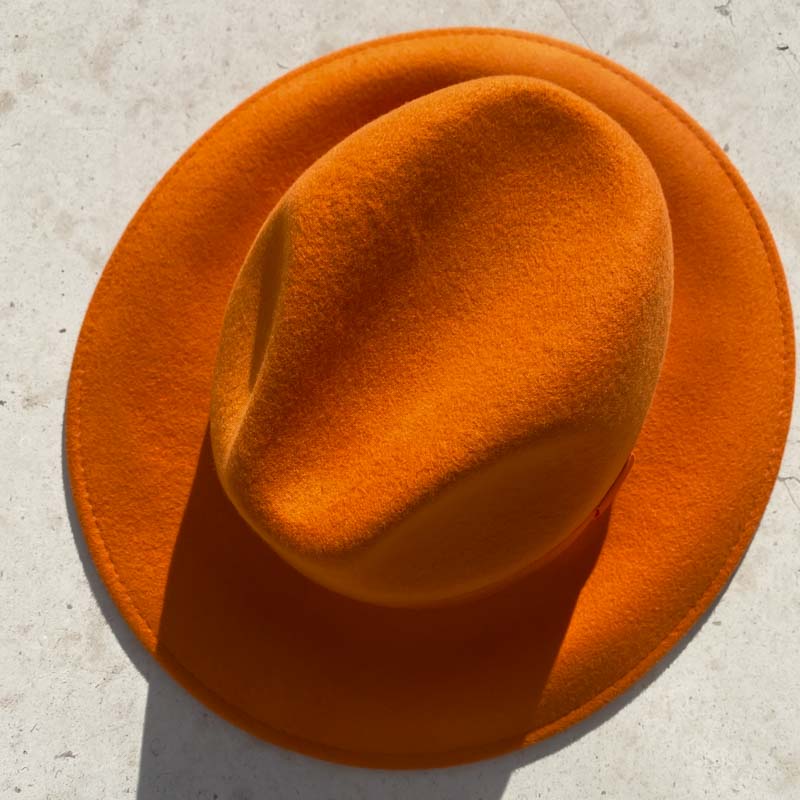Wool unisex hat - Orange