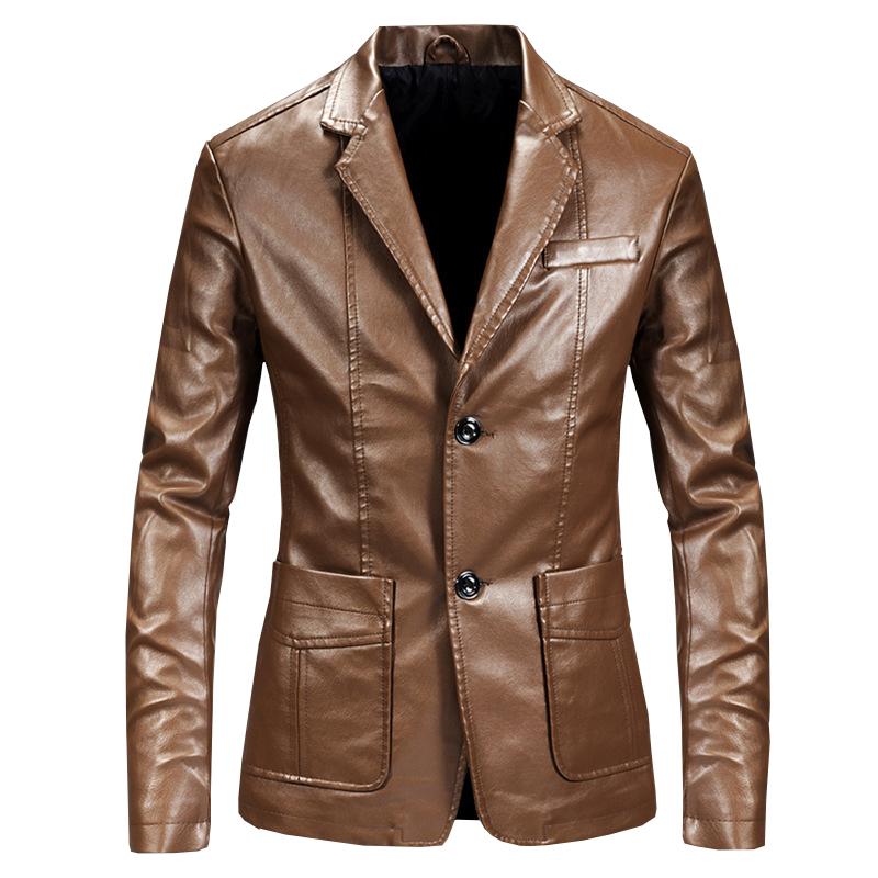 Men's Suit Single Breasted Leather Jacket 01938247X