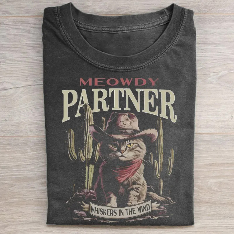 Meowdy Partner Cowboy Cat T-Shirt