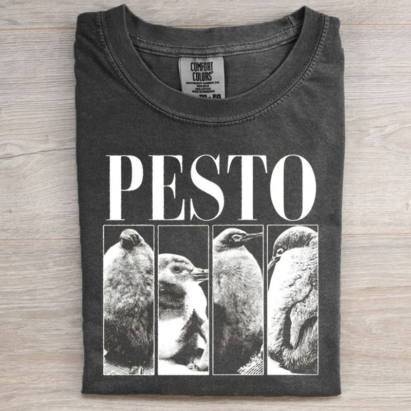 Retro Style Pesto Penguin T-shirt