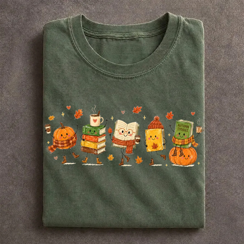 All Booked For Fall Bookish T-Shirt