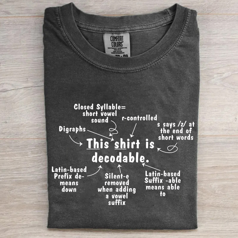 This Shirt Is Decodable Structured Literacy Reading Teacher T-Shirt