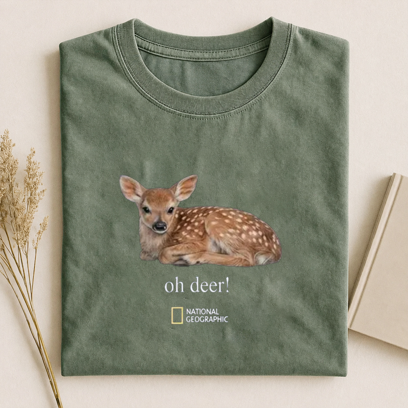 Vintage Style National Geographic Oh Deer T-Shirt