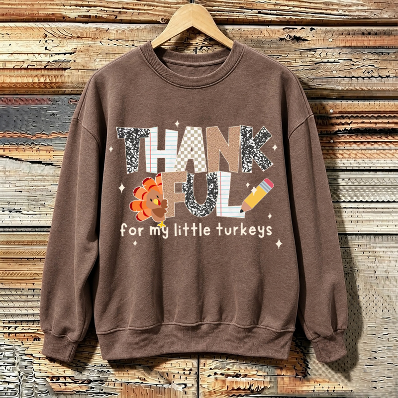 Thankful Fall Turkey Teacher Sweatshirt