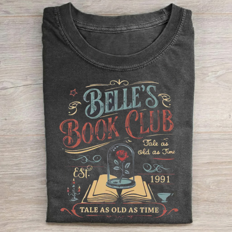  Retro Belle's Book Club T-shirt
