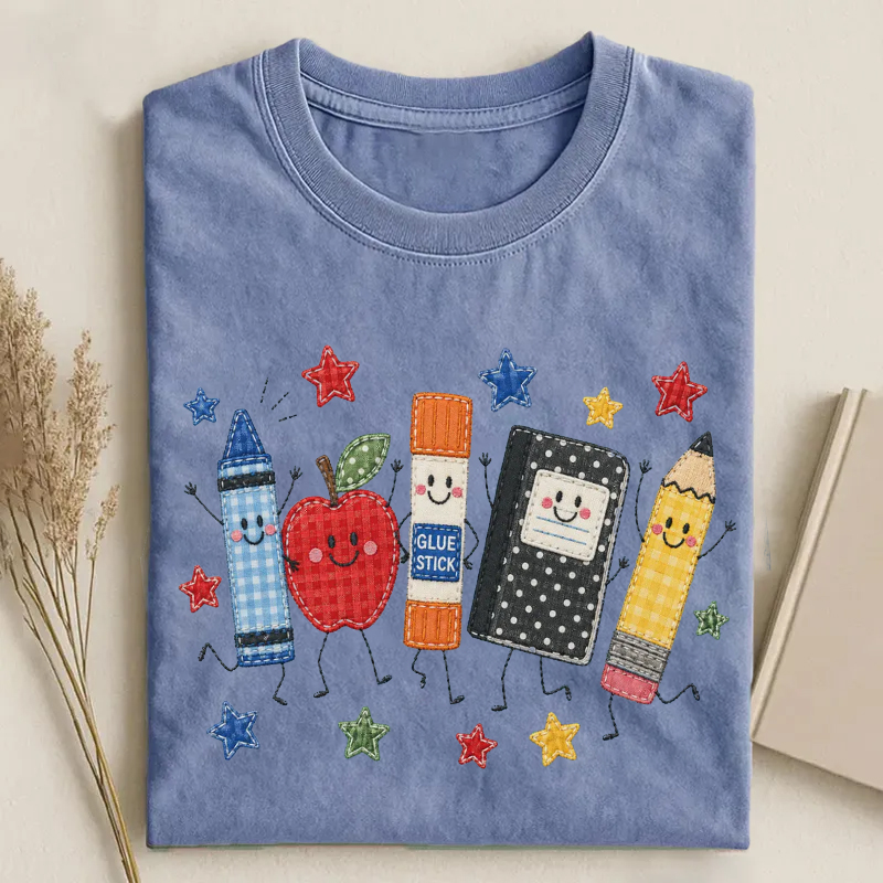 Teacher Life Faux Patchwork T-Shirt