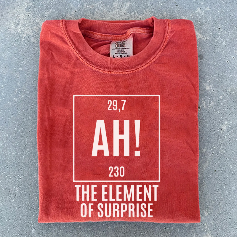 AH! Element of Surprise Ryland Grace Red Chemistry Joke T-Shirt