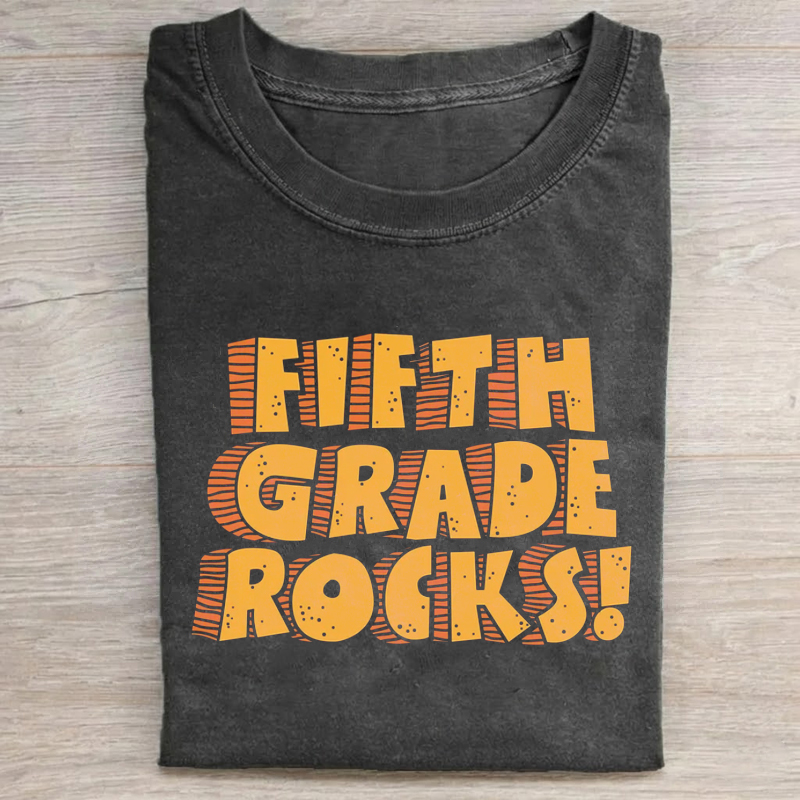  Fifth Grade Rocks Teacher T-Shirt