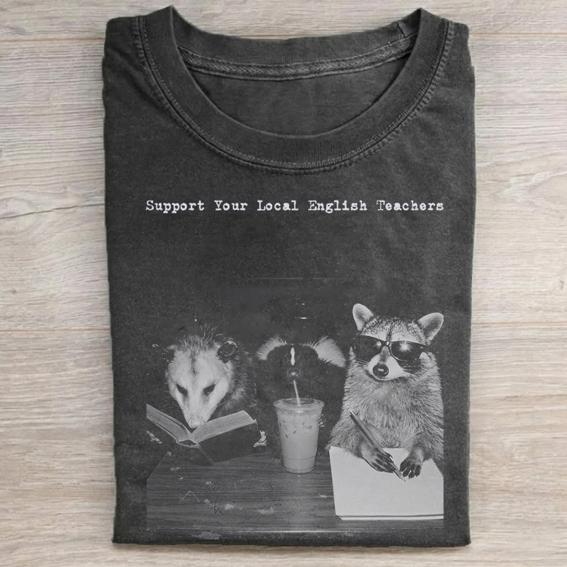 English Team Raccoon Possum T-Shirt