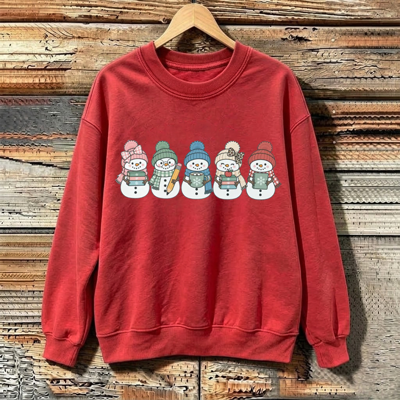Teacher Snowman Sweatshirt